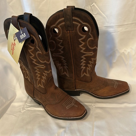 Masterson Boot Co (RB1688) Women’s Cowboy Boots Brown Size 8M NWT - Picture 1 of 6